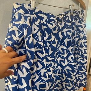 Beautiful A Line skirt with pockets-Bird print skirt